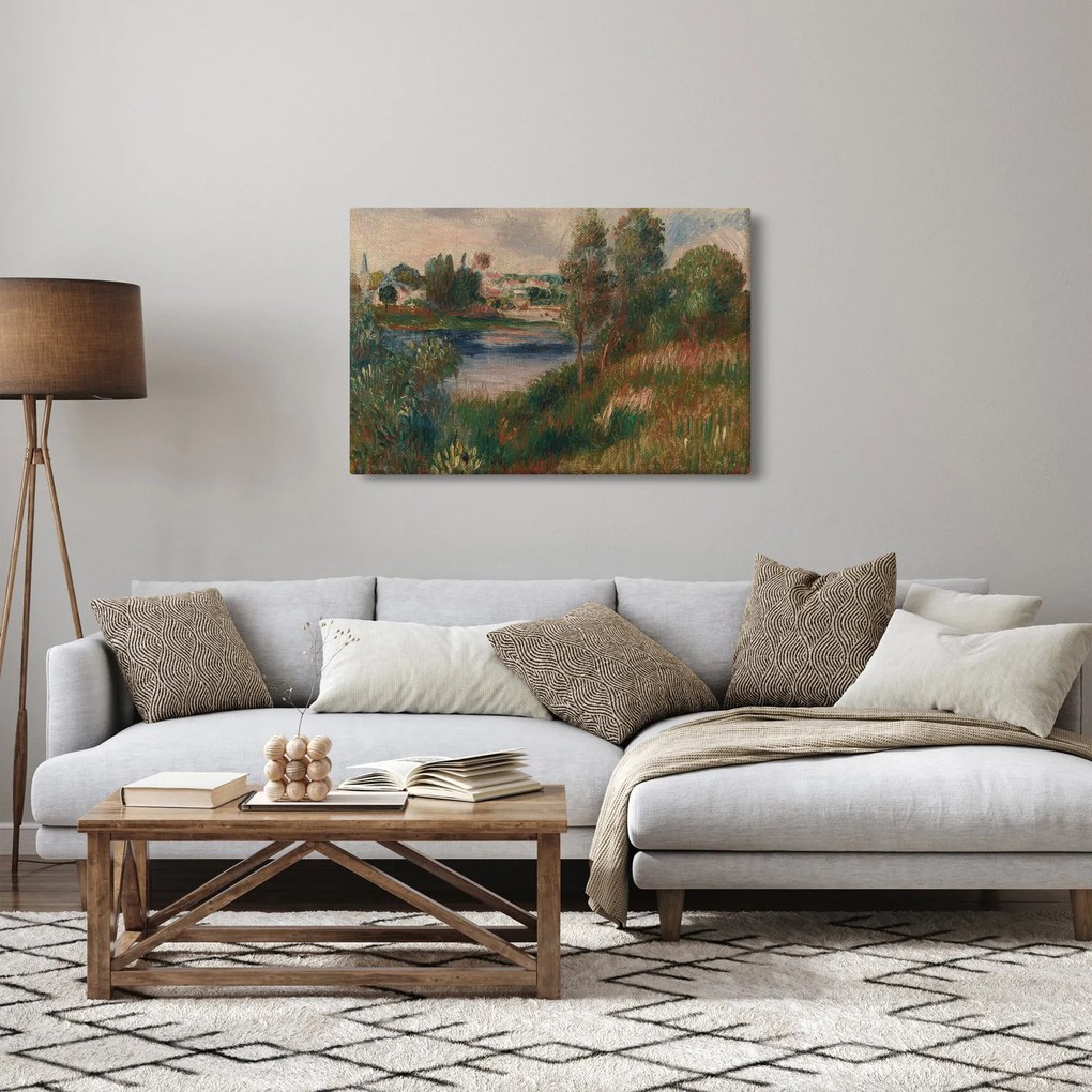 Tablou - Auguste Renoir, Landscape at Vetheuil, reproducere (90x60 cm)
