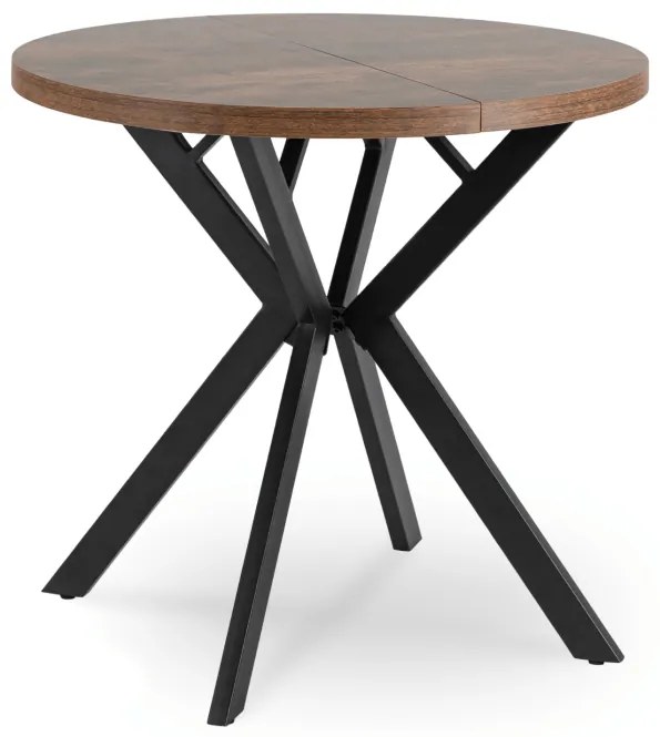 JAKS Masa rotundă extensibilă 80 - 160 cm stejar rustic Dorian