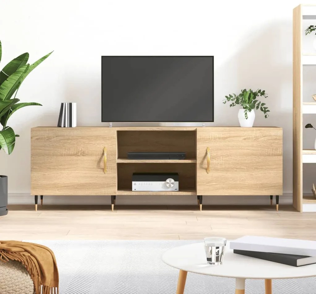 vidaXL Comodă TV, stejar sonoma, 150x30x50 cm, lemn compozit