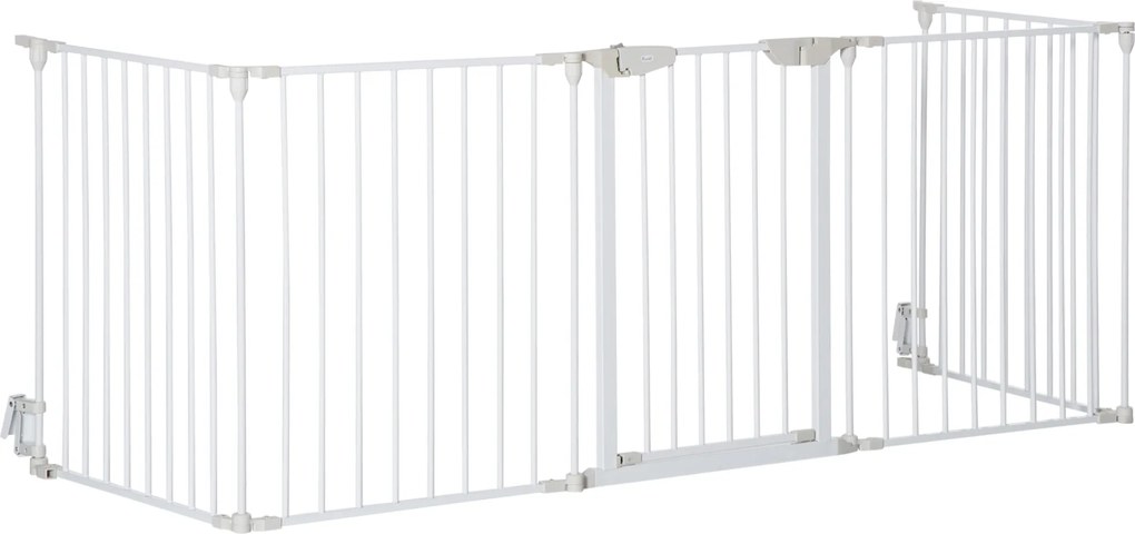 PawHut Gard Pliabil și Modular pentru Câini cu 3 Panouri Alb | Aosom Romania