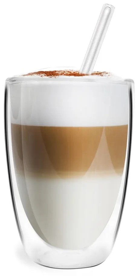 Căni 6 buc. cu perete dublu/pentru latte din sticlă 350 ml – Vialli Design