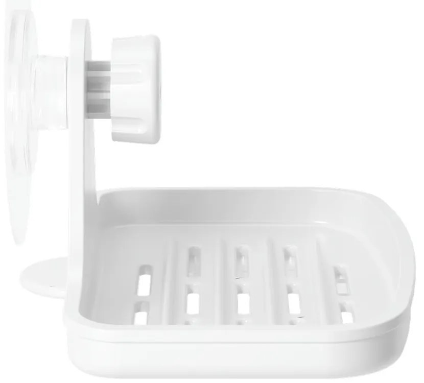 Săpunieră albă autoadezivă din plastic reciclat Flex – Umbra