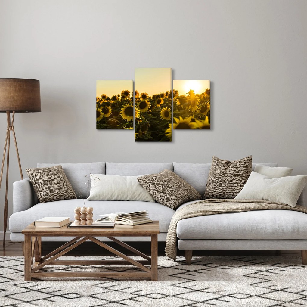 Tablou cu lan de floarea soarelui (90x60 cm)
