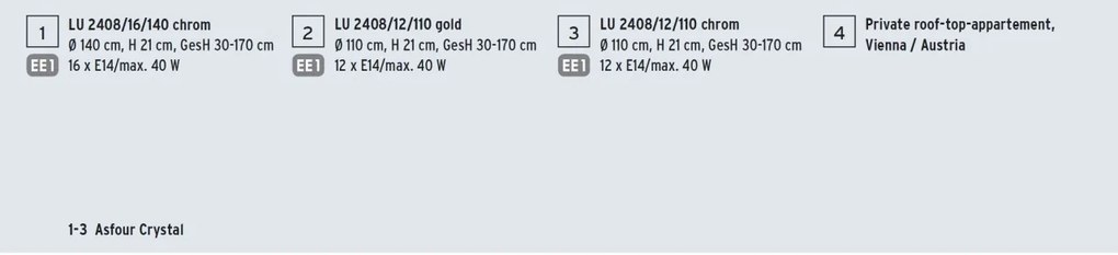 Lustra cristal Asfour design modern de lux Ring 110cm chrome plated