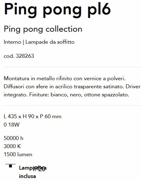 Plafoniera LED design minimalist Ping pong pl6 negru