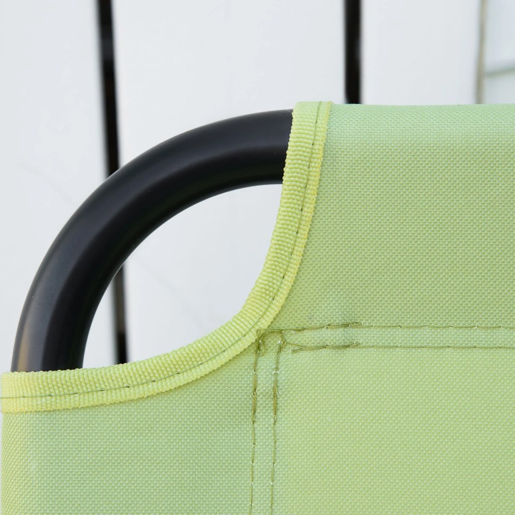 Outsunny scaun de camping 2 locuri, pliabil, cu suport pentru băuturi, 141 x 67 x 80 cm, Verde | Aosom Romania