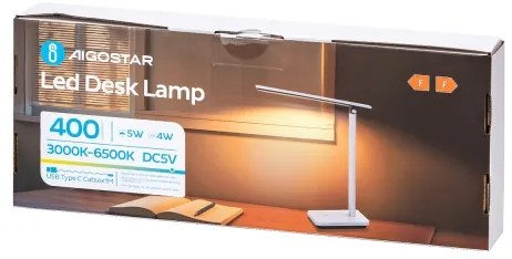 Lampă LED reîncărcabilă dimabilă de masă Aigostar LED/5W/5V 3000-6500K alb/negru