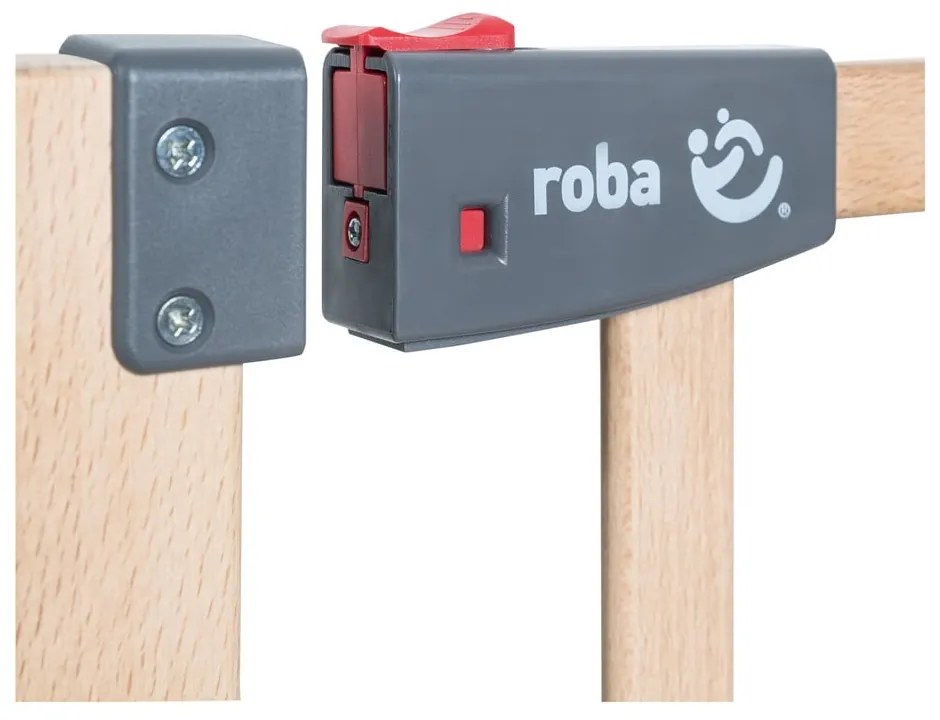 Poartă de siguranță în culoare naturală din lemn masiv de fag – Roba