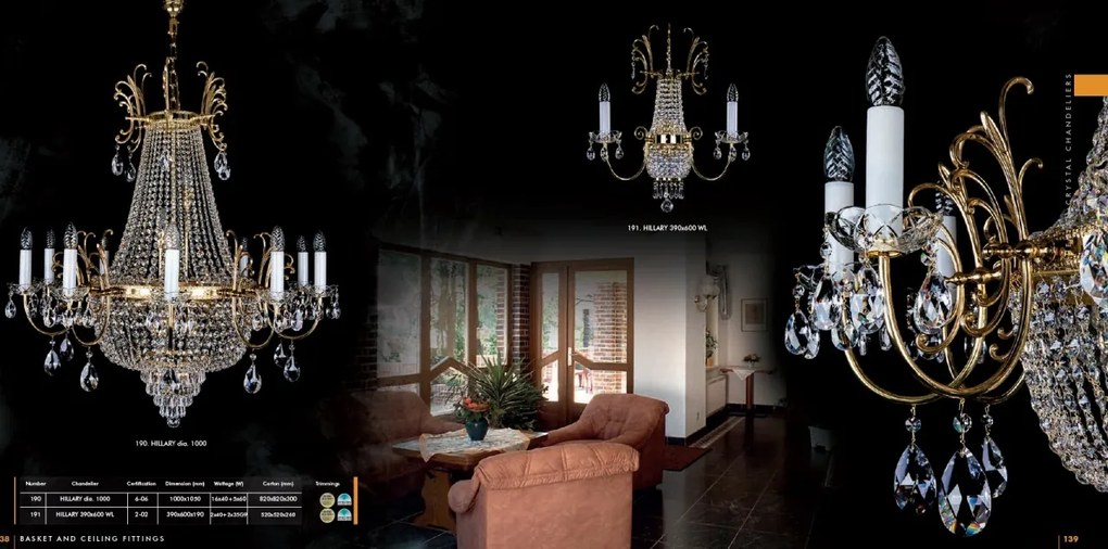 Aplica de perete Cristal Bohemia Exclusive Hillary WL CE