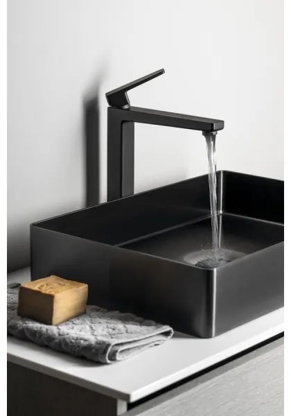 Sapho - Baterie lavoar TURSI, 28 cm, negru mat