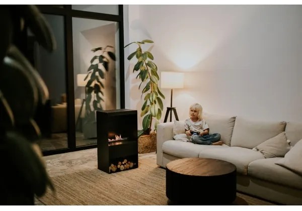 Șemineu BIO cu telecomandă Planika Senso Stove BEV 83,5x48 cm 2,5kW