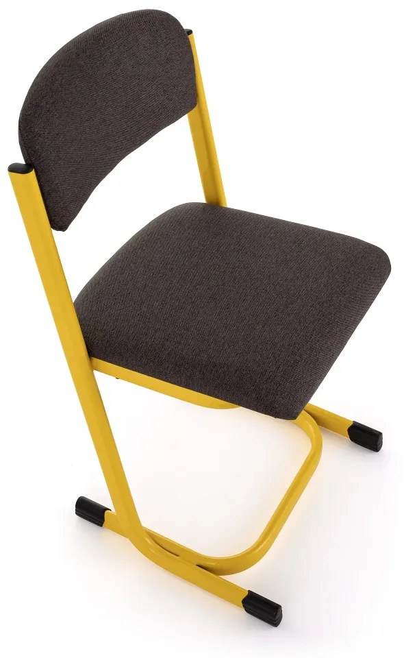 Scaun profesor tapitat, galben - ral 1021