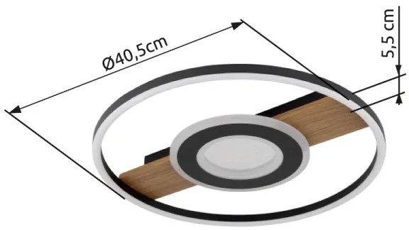 Plafonieră LED Globo 67323-24 PIKARA LED/24W/230V