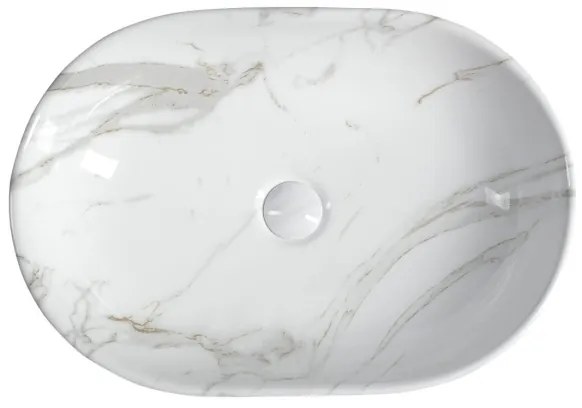 Sapho - Lavoar pentru blat DALMA 59 x 42 cm, ceramică/Carrara