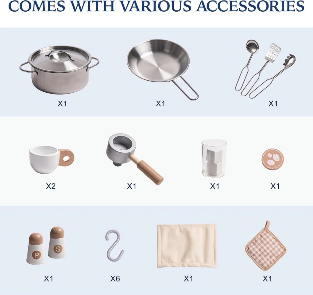 Bucatarie copii din lemn moderna neagra