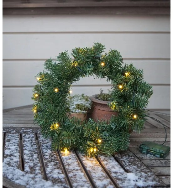 Coroniță LED de Crăciun de exterior cu senzor 20xLED/0,064W/3xAA IP44 Eglo 410926