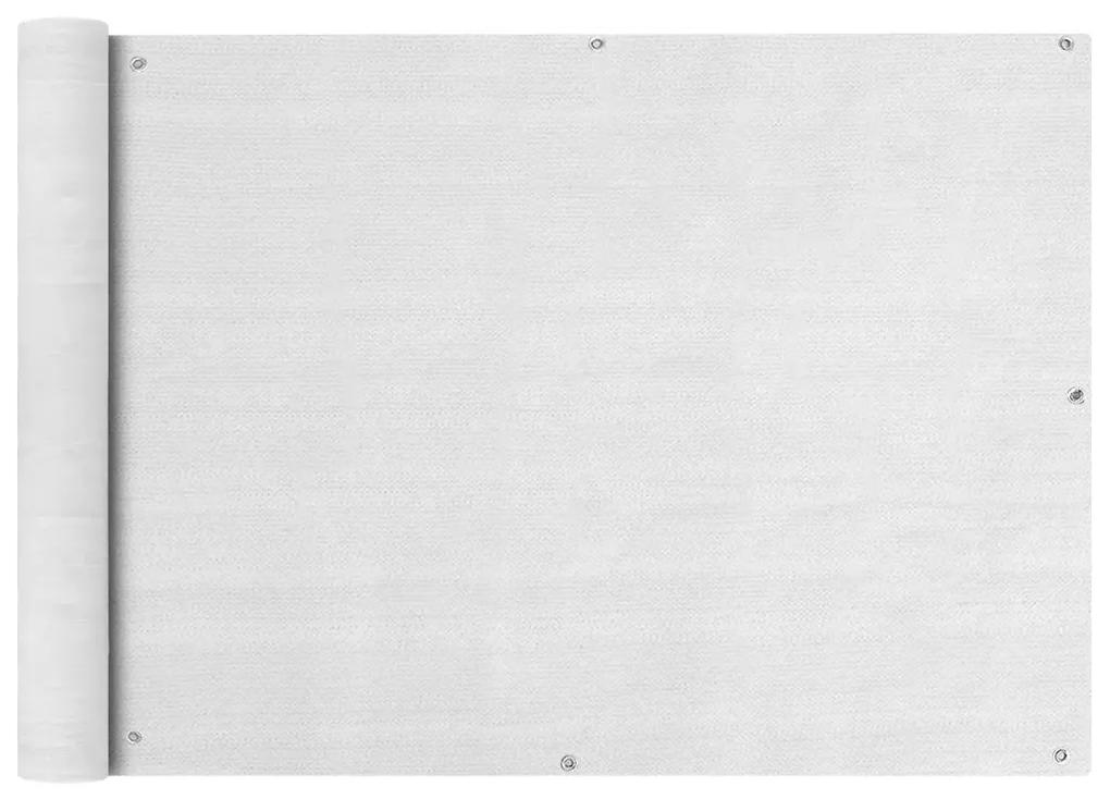 vidaXL Prelată pentru balcon din hdpe 75 x 400 cm, alb