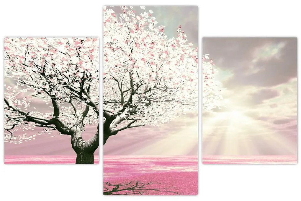 Tabloul copacului roz (90x60 cm)