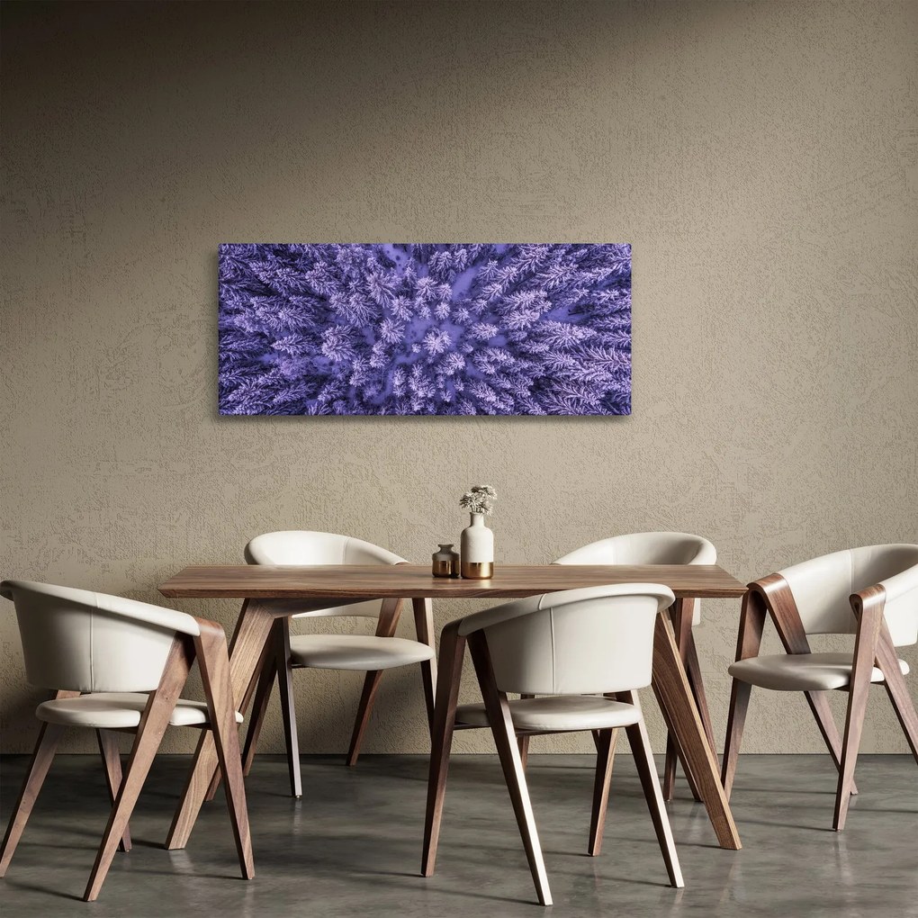 Tablou cu copacii înzăpeziți (120x50 cm)