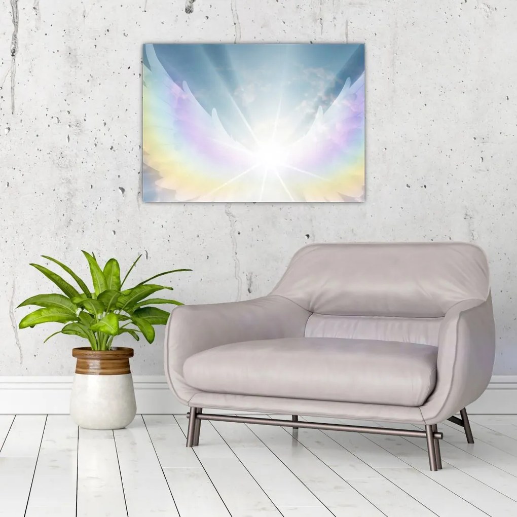 Tablou pe sticlă - Aura angelică (70x50 cm)