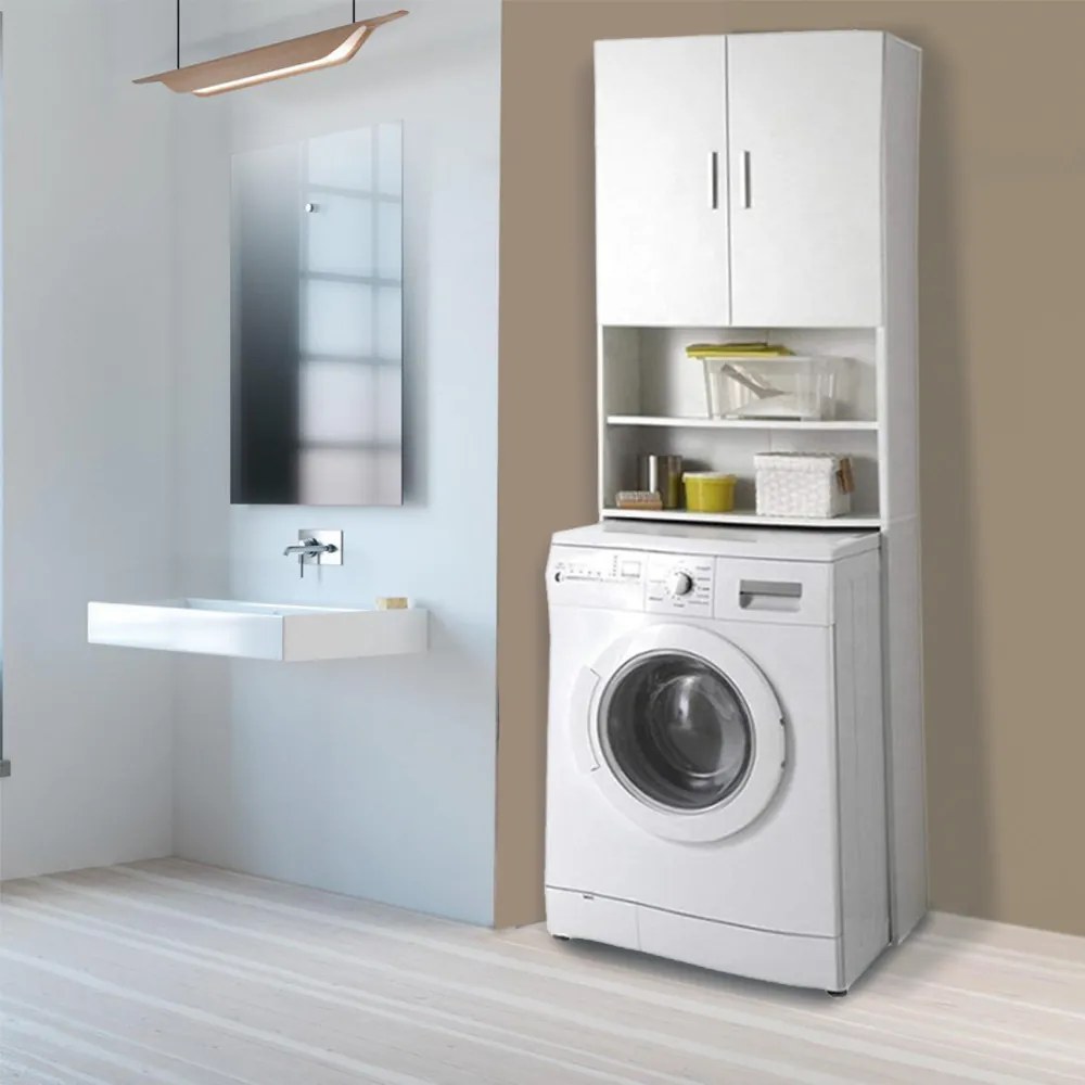 Dulap practic Nati - dulap alb pentru mașină de spălat