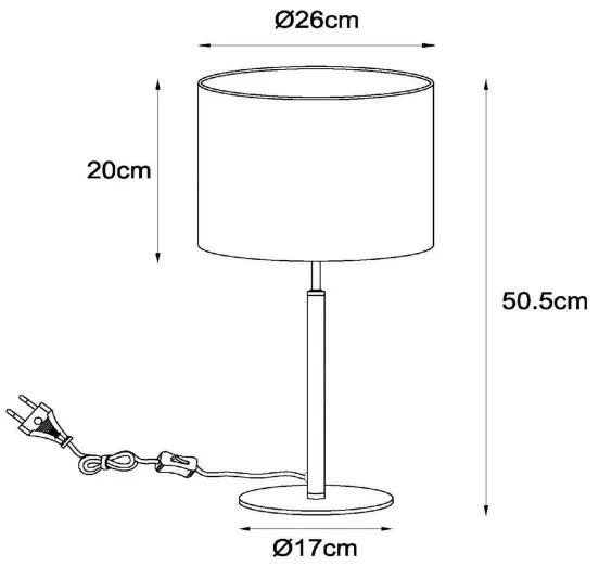 Lampă de masă Lucide 45509/81/30 MAYA 1xE27/40W/230V negru