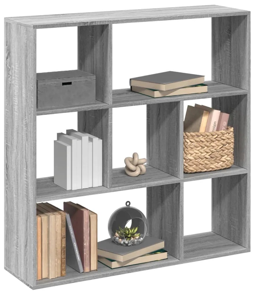 vidaXL Bibliotecă/separator cameră gri sonoma 102x29x103,5 cm lemn