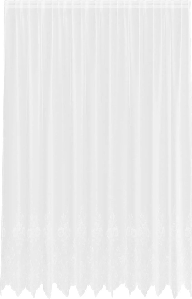 vidaXL Cortină din Dantelă cu perdele Alb 280 x 300 cm Poliester