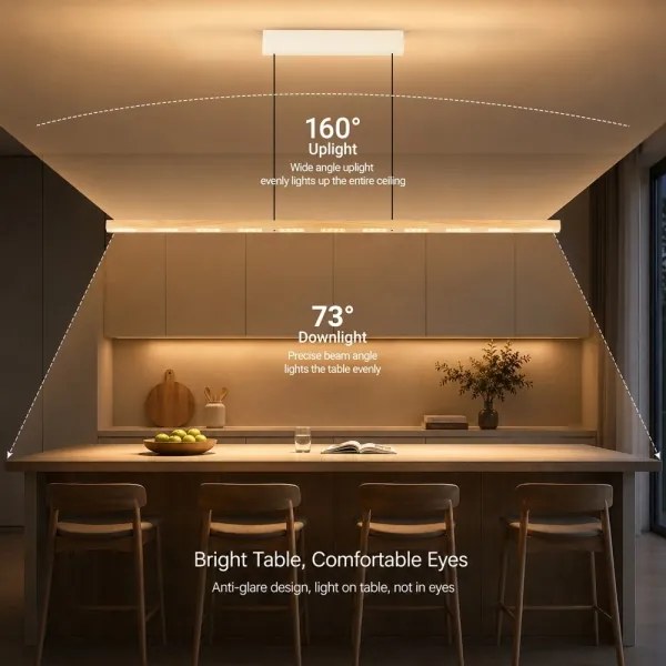 Immax NEO 07310L-LED lustră dimmabilă pe cablu cu senzor MADEIRA 37W/230V 157 cm frasin