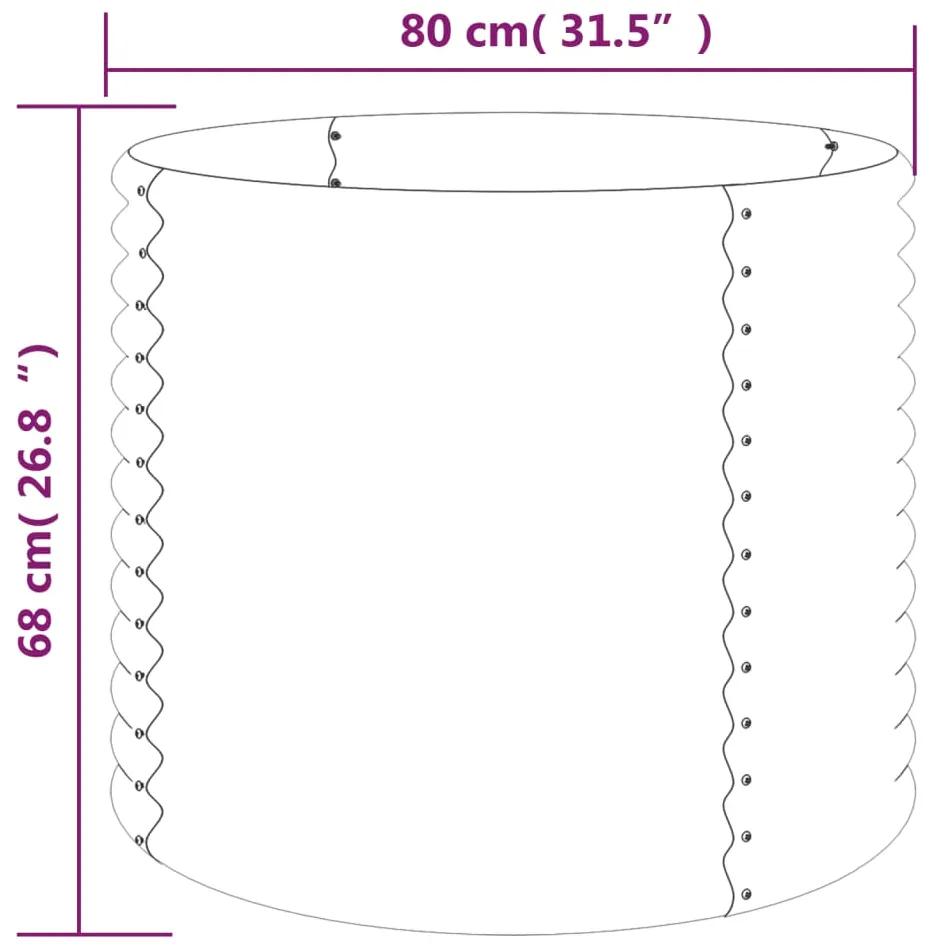 Jardiniera gradina gri 80x80x68 cm otel vopsit electrostatic 1, Gri, 80 x 80 x 68 cm