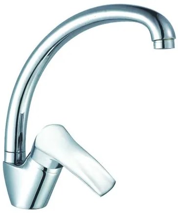 Baterie monocomanda lebada ZINOX ZLN-8549, Cartus ceramic in doua trepte 40 mm, Material alama, Finisaj crom