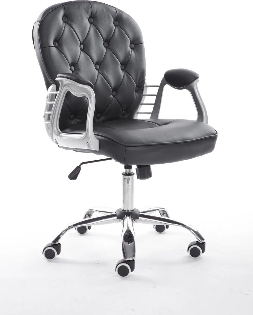 Scaun birou SIB 1304, Piele ecologica, Negru