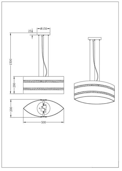 Trio - Lustr pe cablu NIKOSIA 2xE27/40W/230V auriu
