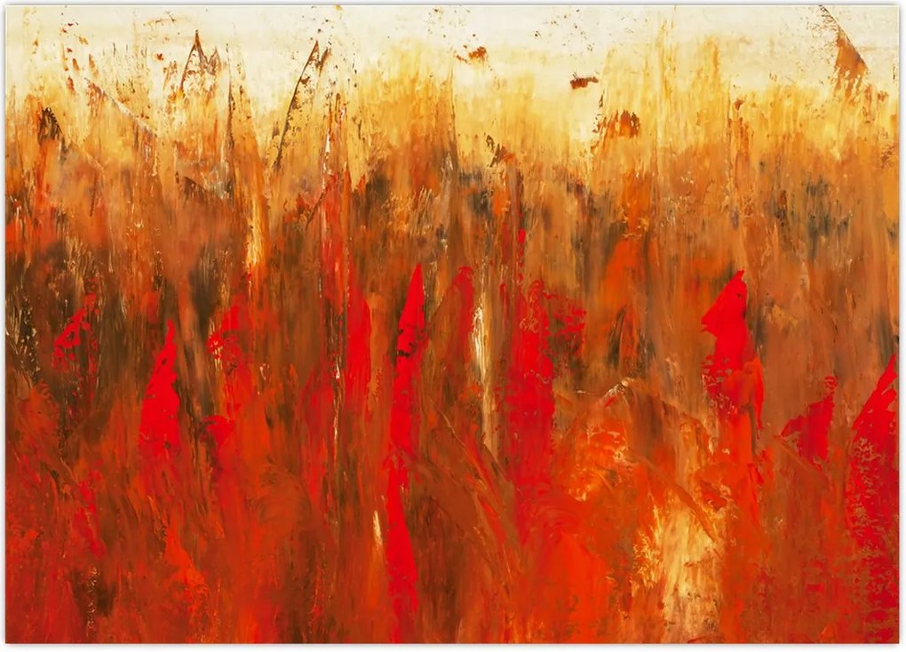 Tablou cu abstracție pictată (70x50 cm)