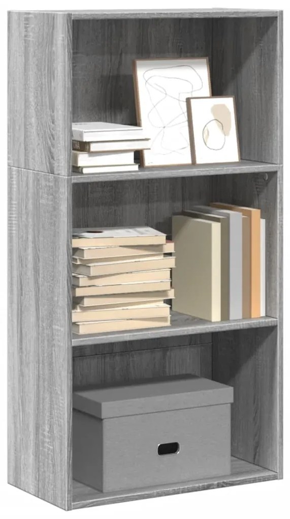 vidaXL Bibliotecă, gri sonoma, 60x30x114 cm, lemn prelucrat