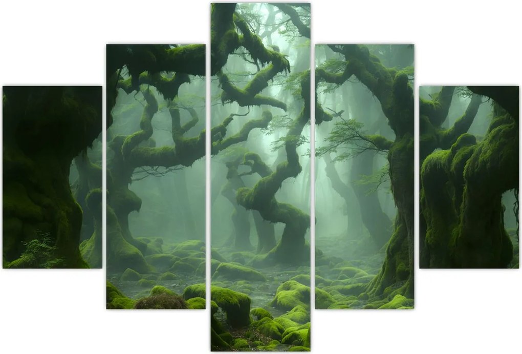 Tablou - O pădure acoperită de mușchi (150x105 cm)