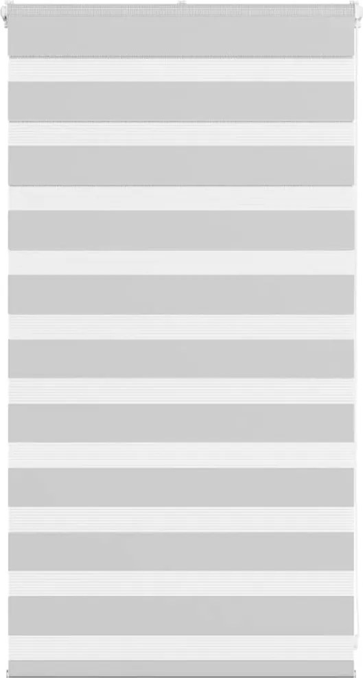 vidaXL Jaluzea tip zebra gri deschis lățime țesătură 75,9 cm poliester