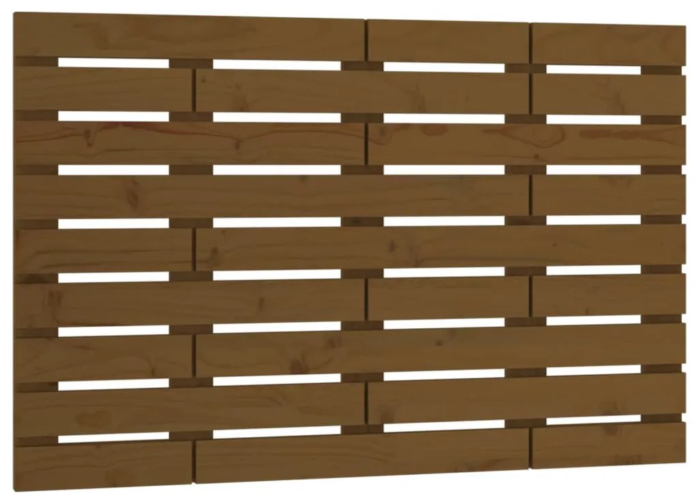 vidaXL Tăblie de pat pentru perete, maro miere, 81x3x63 cm, lemn pin