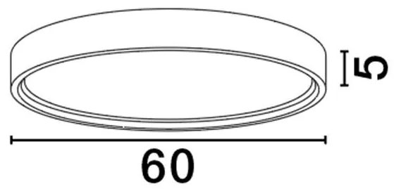 Plafoniera LED dimabila design circular OLAF alba 60cm