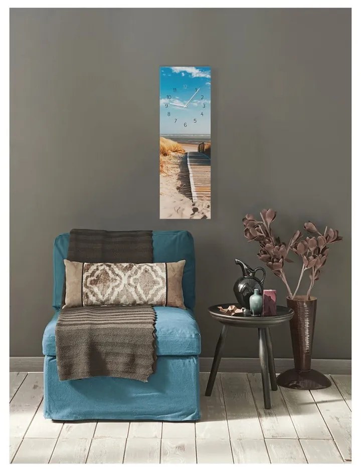 Ceas de perete Styler Glassclock Sunny, 20 x 60 cm