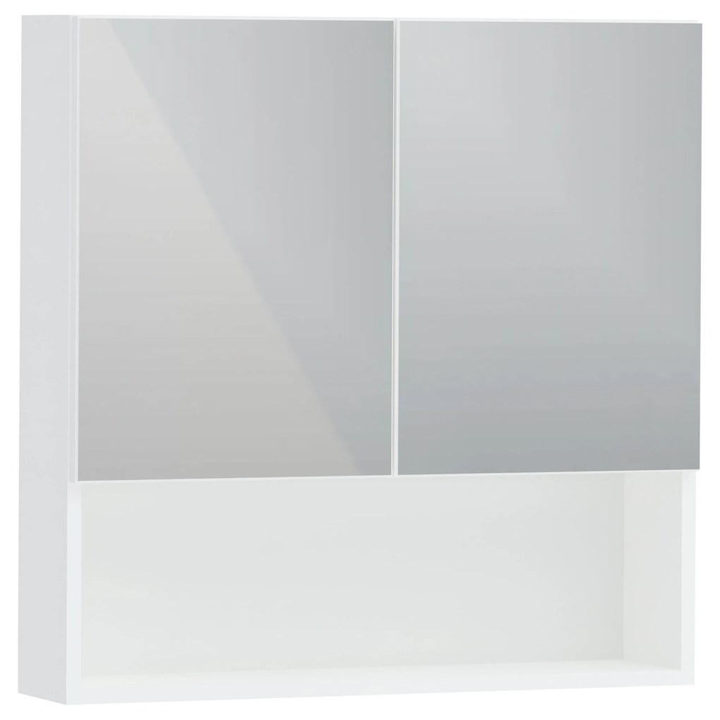 Corp Baie Tejo, Suspendat, 2 Usi, Alb, cu oglinzi, 70 x 17 x 70 cm