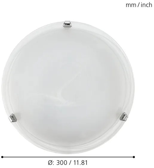 Plafonieră SALOME Eglo 7186, 1xE27/60W/230V, sticlă de alabastru