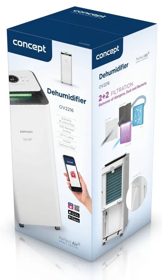 Dezumidificator Perfect Air Smart Concept OV2216,alb