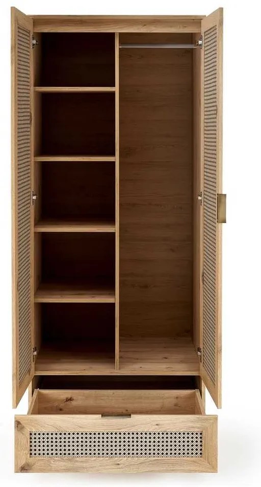 Dulap pentru haine Rustico, stejar artisan