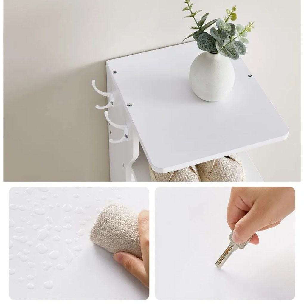 Vasagle Suport pantofi CINDY, 6 niveluri, 30x26.4x110.4cm, alb