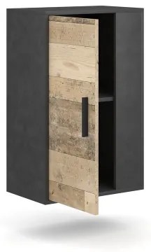 Mobilier living BRICK maro/negru