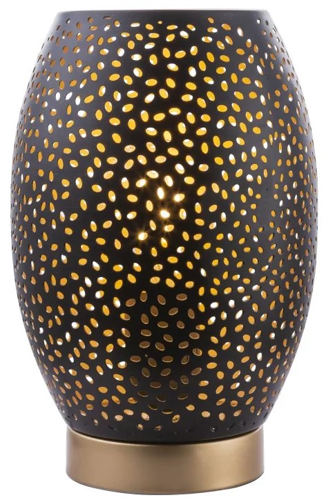 Veioza metalica design decorativ NARRI auriu/negru 24002S GL