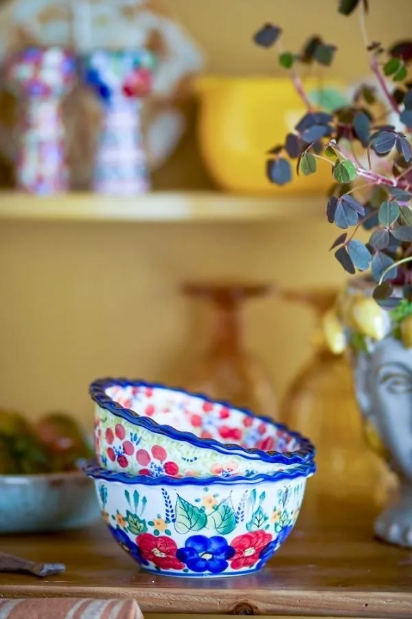 Bol ceramic decorativ, model vibrant – Florist
