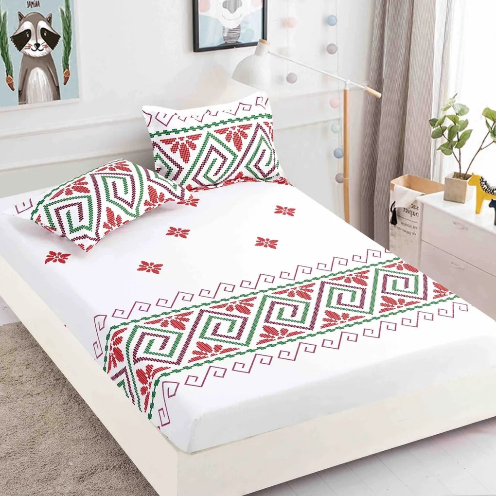 Huse de pat, 3 Piese, Finet cu elastic 180x200