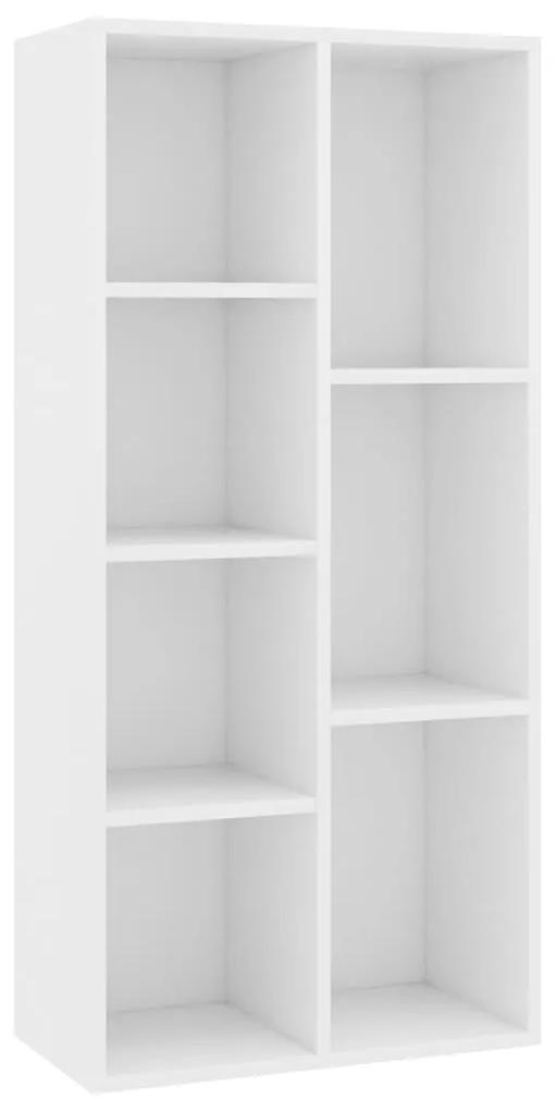 801107 vidaXL Bibliotecă, alb, 50 x 25 x 106 cm, PAL